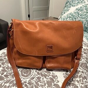 Dooney Bourke fold flap leather hand bag